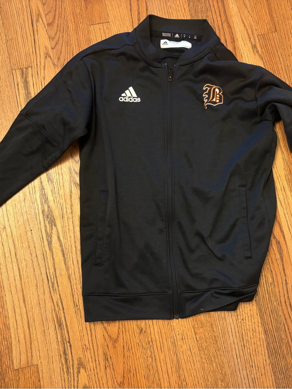 Adidas Official Athlete Zip-Up Jacket Embroidered Long Sleeve Birdz Baseball